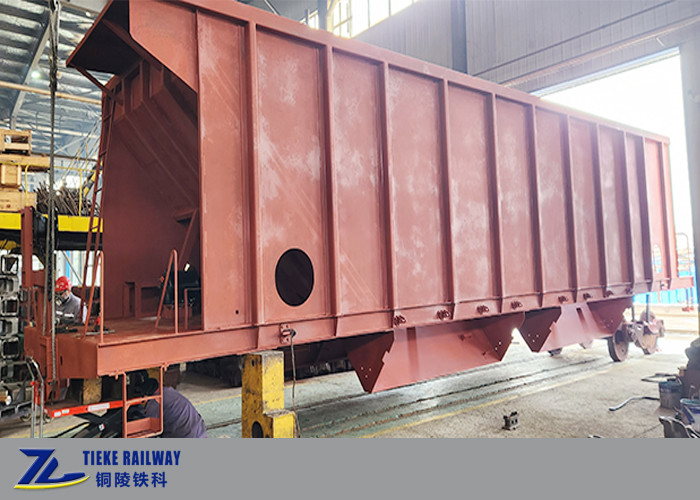 AAR Brake Railway Bijih Hopper Wagon Bottom Quick Discharge Beban Berat 90 Ton