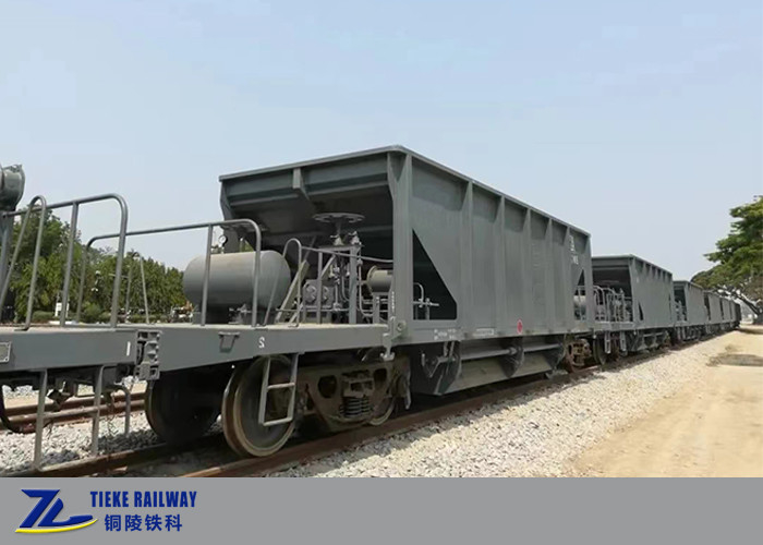1000mm Meter Gauge Railway Ballast Hopper Wagon Bayar Beban Kapasitas 40T 25 Meter Kubik