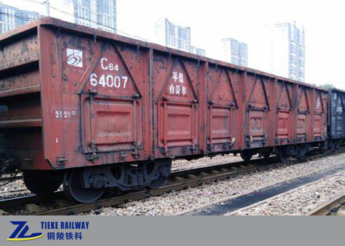 61t Load Open Top Wagon Train Car 80 Km/H Untuk Barang Umum