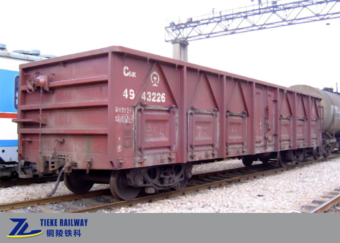 61t Load Open Top Wagon Train Car 80 Km/H Untuk Barang Umum