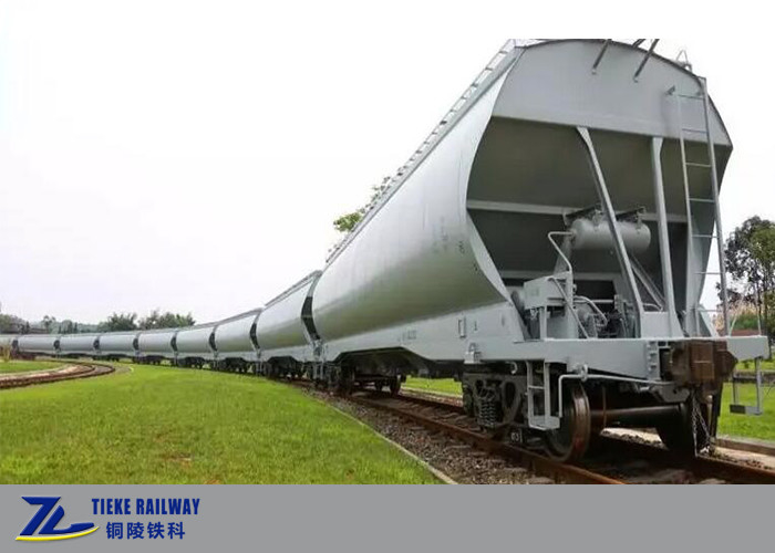 Covered Grain Hopper Wagon Car 1435mm Gauge Untuk Gandum Jagung Kedelai Massal