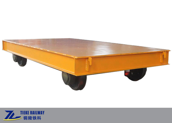 10km / H Remote Control Kereta Api Freight Wagon Cable Powered 20t Load Electric Flat Car