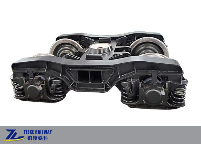 Welded Frame Goods Train Bogie Untuk Mobil Truk 4 Gandar 20 Ton Beban Gandar