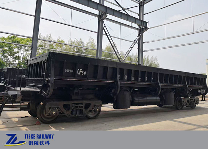 Low Sided Open Ballast Side Dump Car Air Tipping Cylinder 60t Load AAR Disetujui