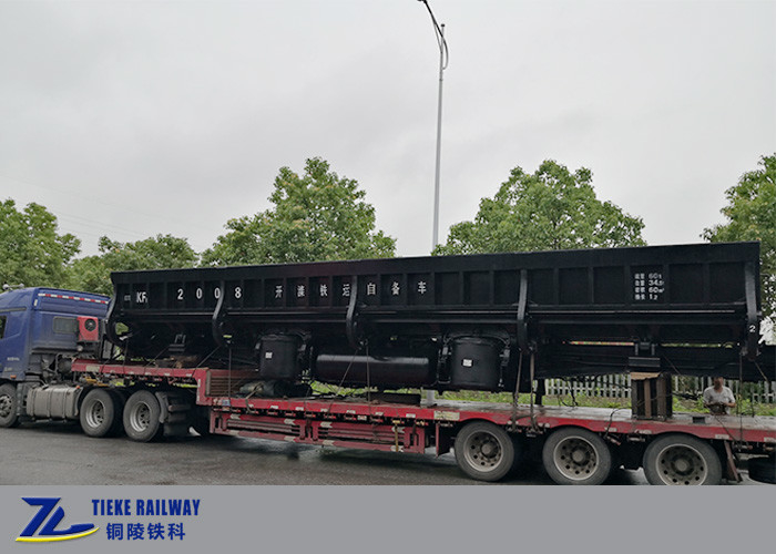 27m3 Volume Side Dump Car Truck AAR Standard Ballast Coal Ore Memuat 50 km/jam