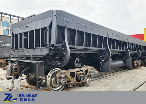 KF85 Side Tipping Wagon Railway Ore Transport Wagon 85 Tons Load Capacity