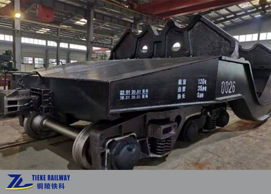 120 Ton Hot Metal Ladle Transfer Car Kecepatan rendah Biaya Rendah Untuk Pembuatan Baja