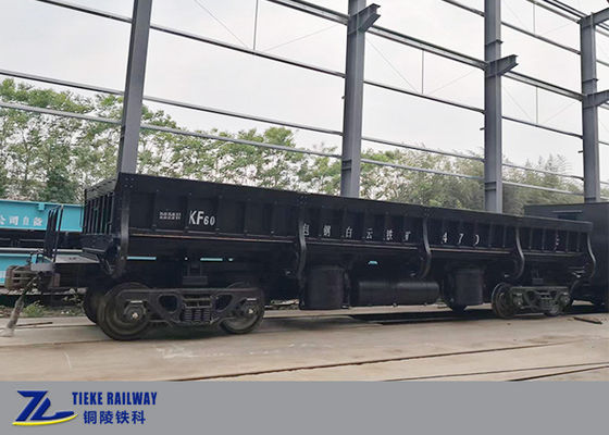 27m3 Volume Side Dump Car Truck AAR Standard Ballast Coal Ore Memuat 50 km/jam