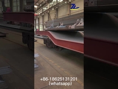 19m Panjang Railway Well Flat Wagon Bayar Beban 40 Ton Depressed Center Flat Car